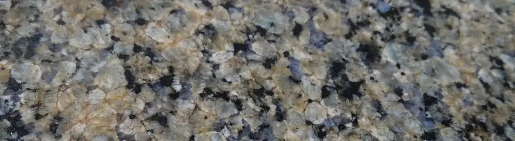 The crystals in a granite countertop