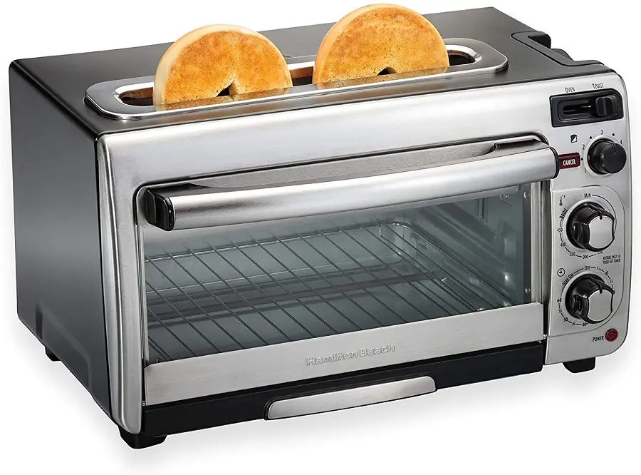 A toaster oven with a pop-up toaster! The best of both worlds
