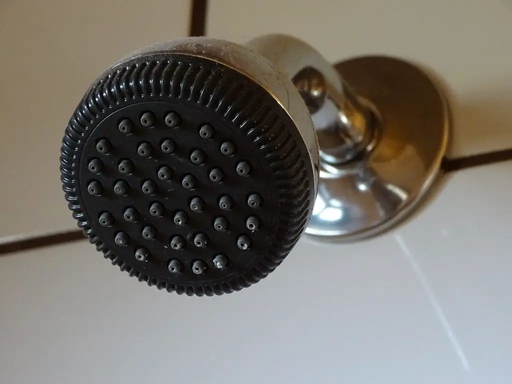 Silicone tips on a shower head