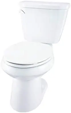 Pure white Gerber elongated toilet